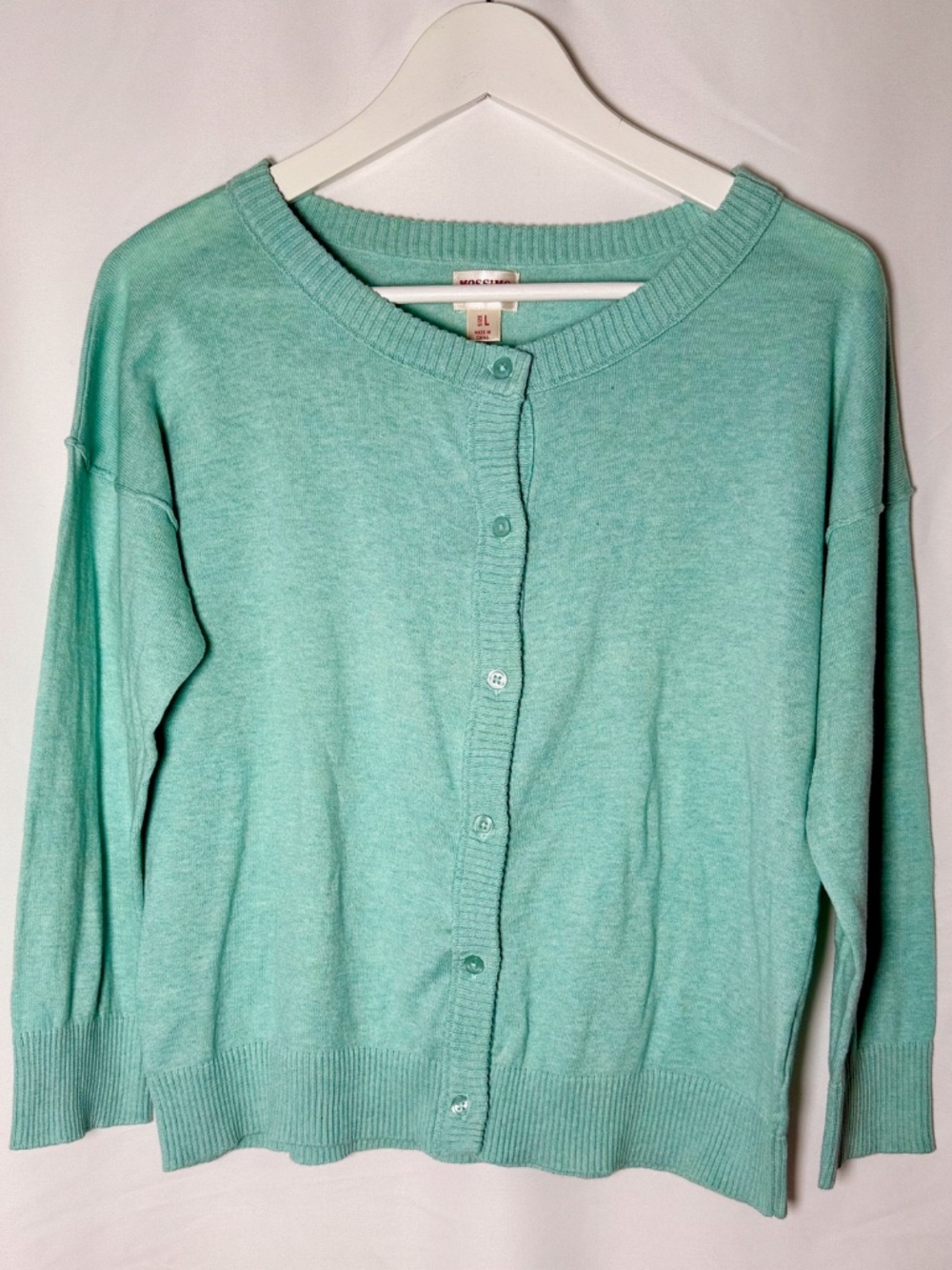 Mossimo Supply Co Women's Mint Green Button Front Cardigan Sweater M